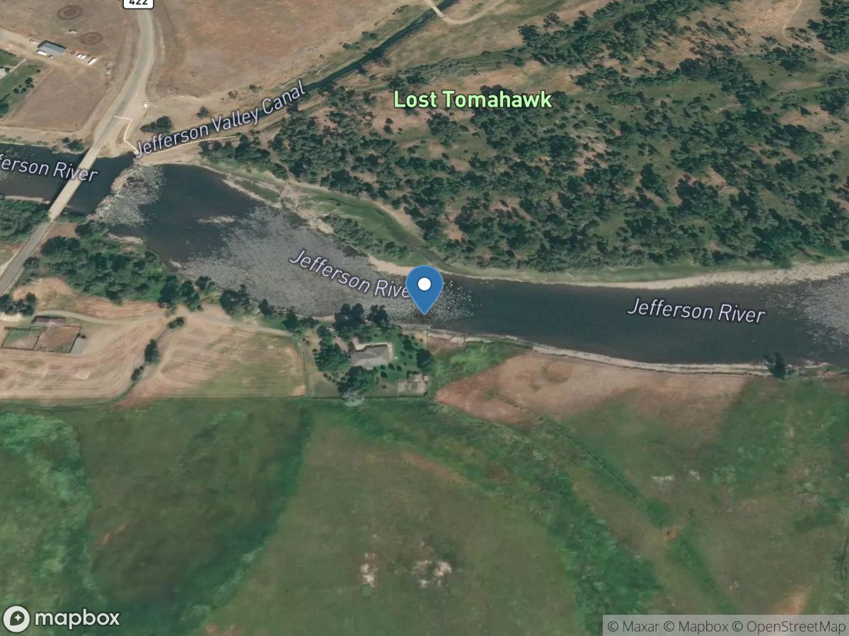 Jefferson River at Parsons Bdg near Silver Star, MT location