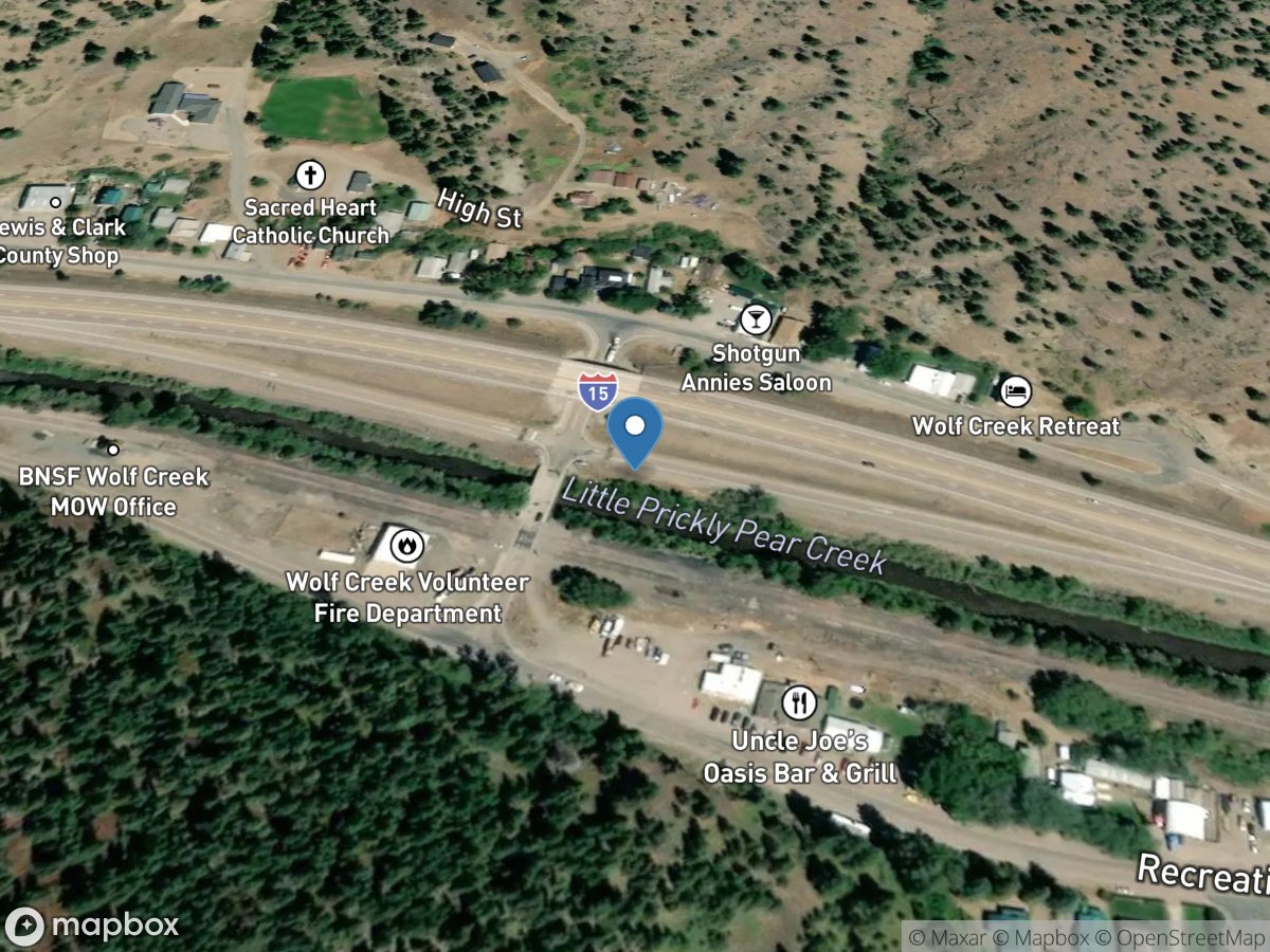 Little Prickly Pear Creek at Wolf Creek MT location