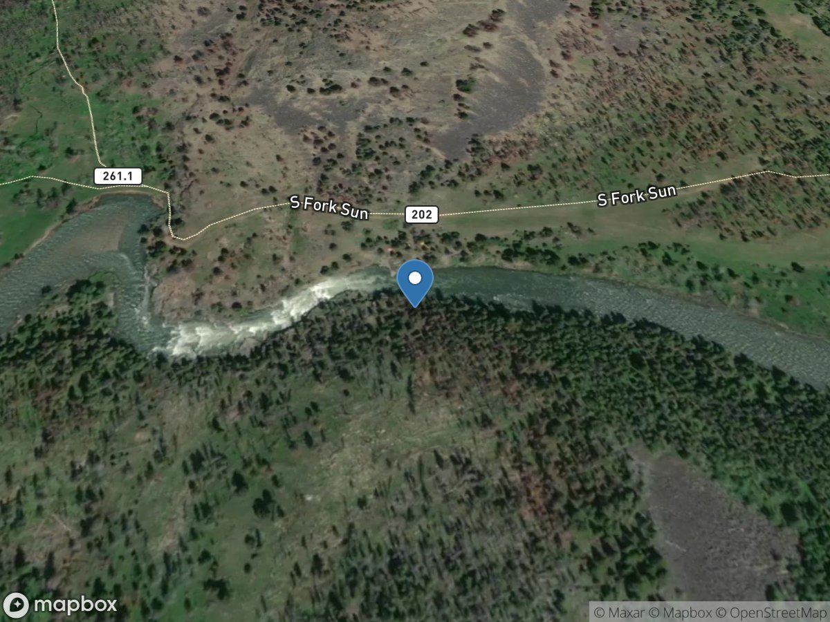 South Fork Sun River near Augusta MT location