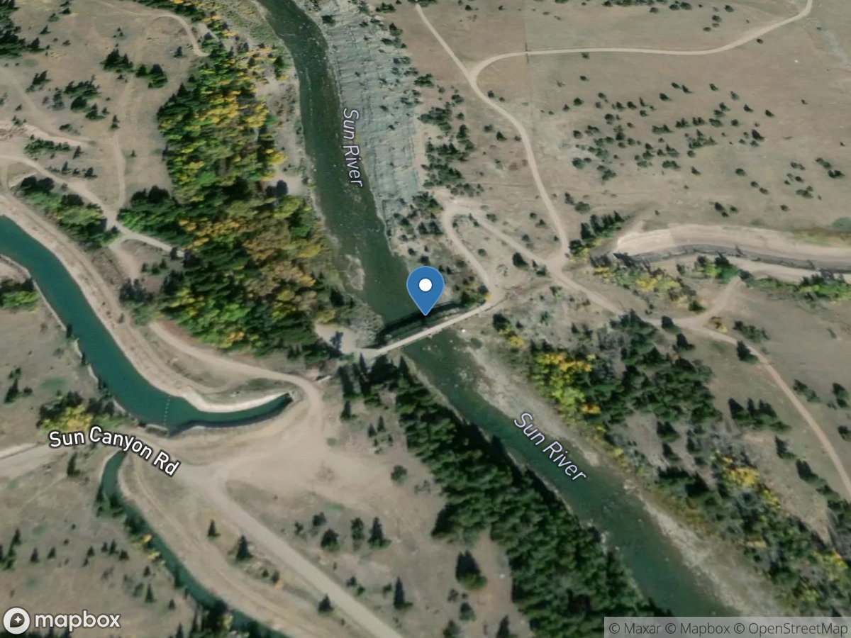 Sun River bl Diversion Dam near Augusta MT location