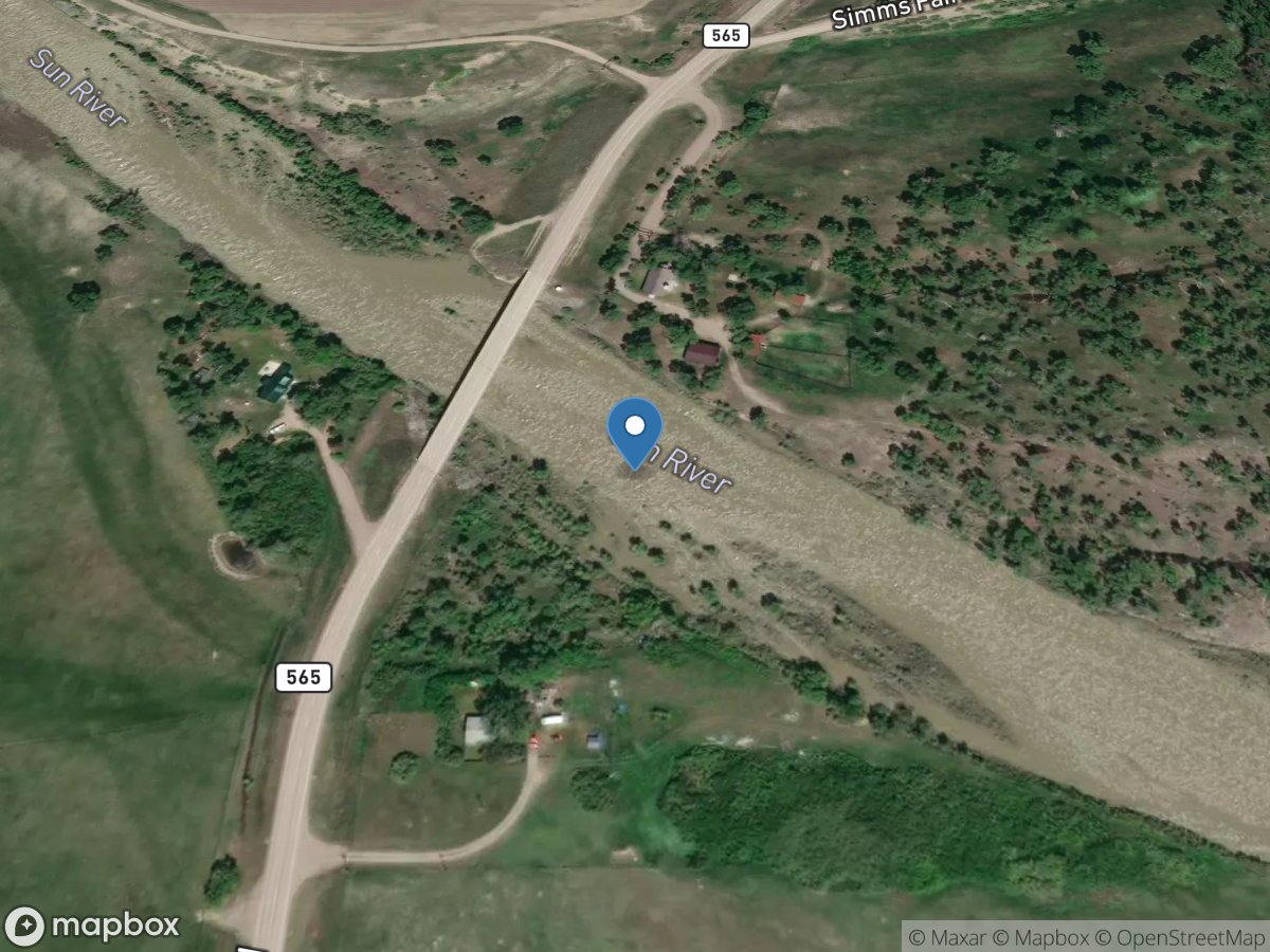 Sun River at Simms MT location