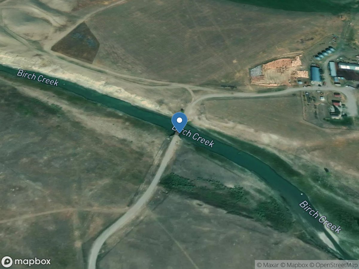Birch Creek at Bullhead Bridge, near Valier, MT location