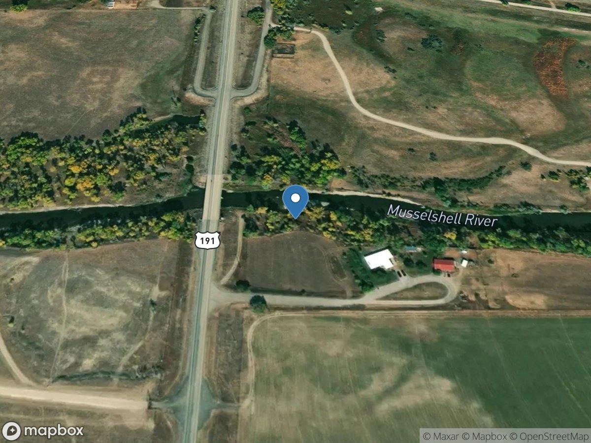 Musselshell River at Harlowton MT location