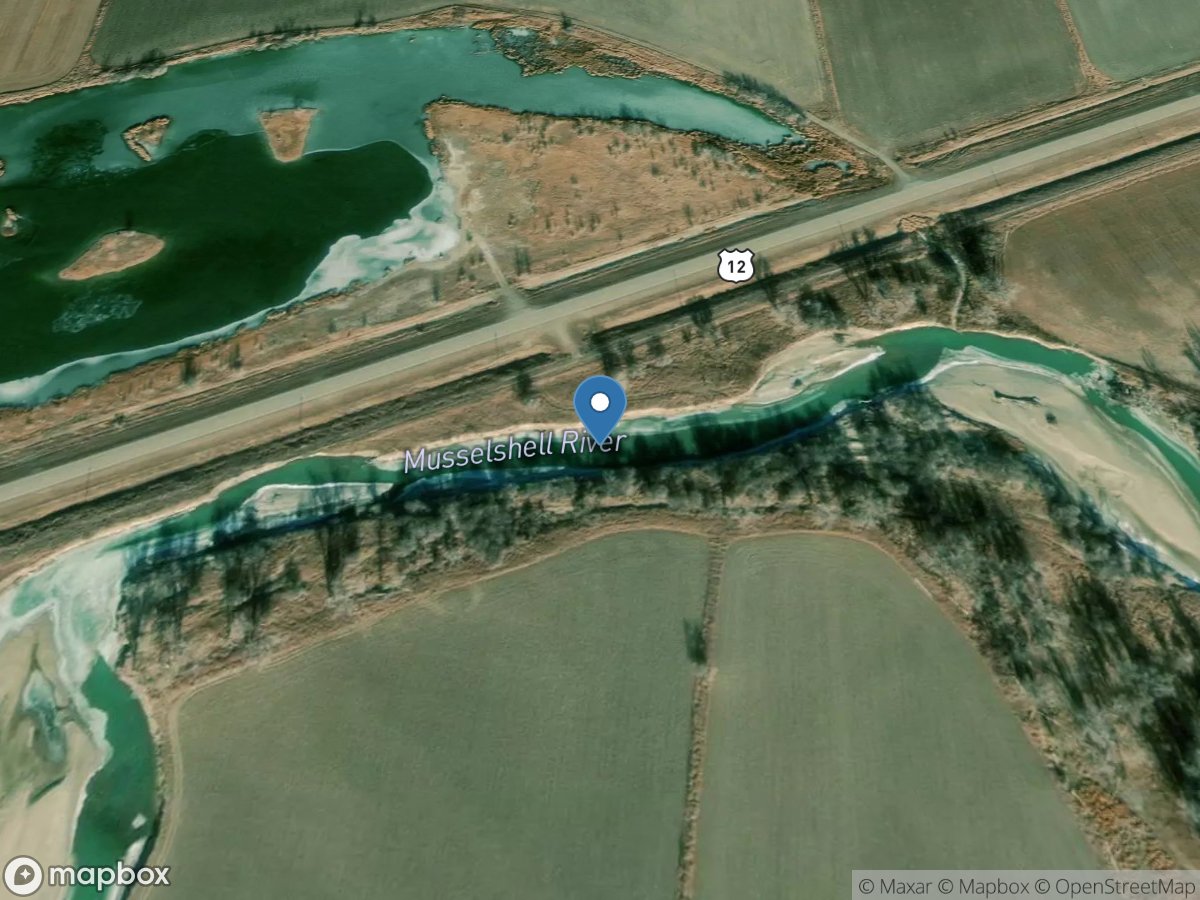 Musselshell River at Musselshell MT location