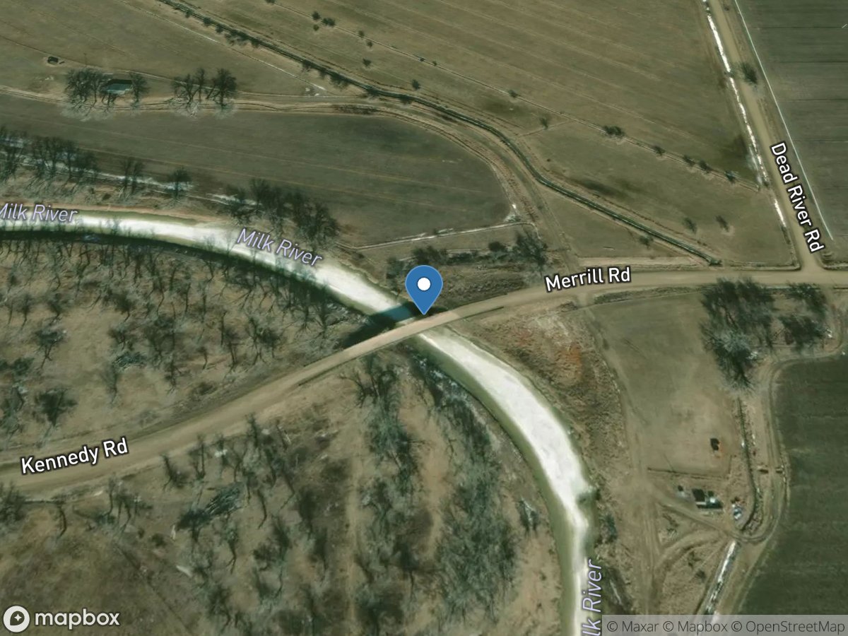 Milk River at Merrill Rd, near Harlem, MT location