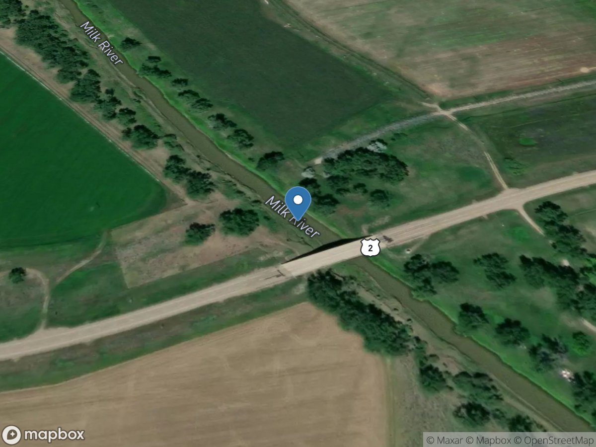 Milk River near Dodson MT location