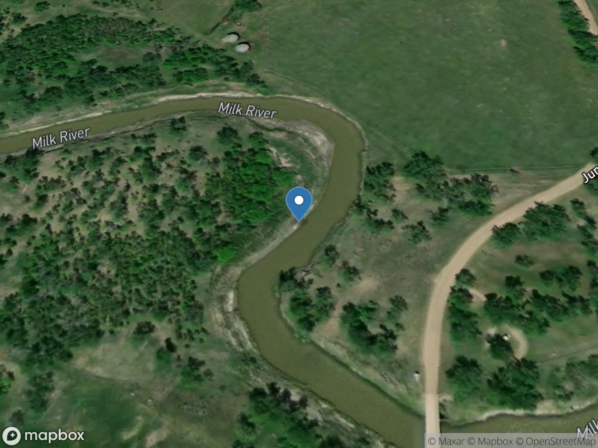 Milk River at Juneberg Bridge near Saco MT location