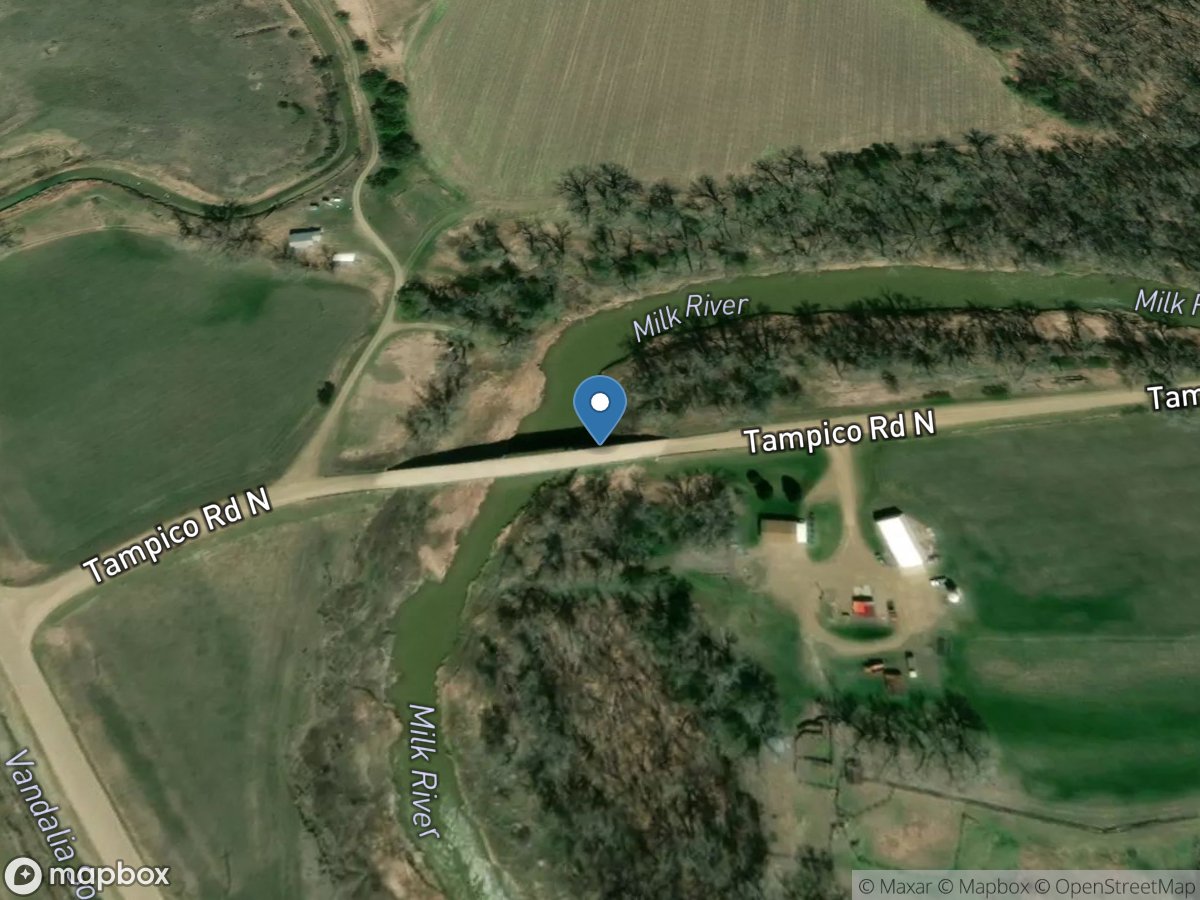 Milk River at Tampico MT location