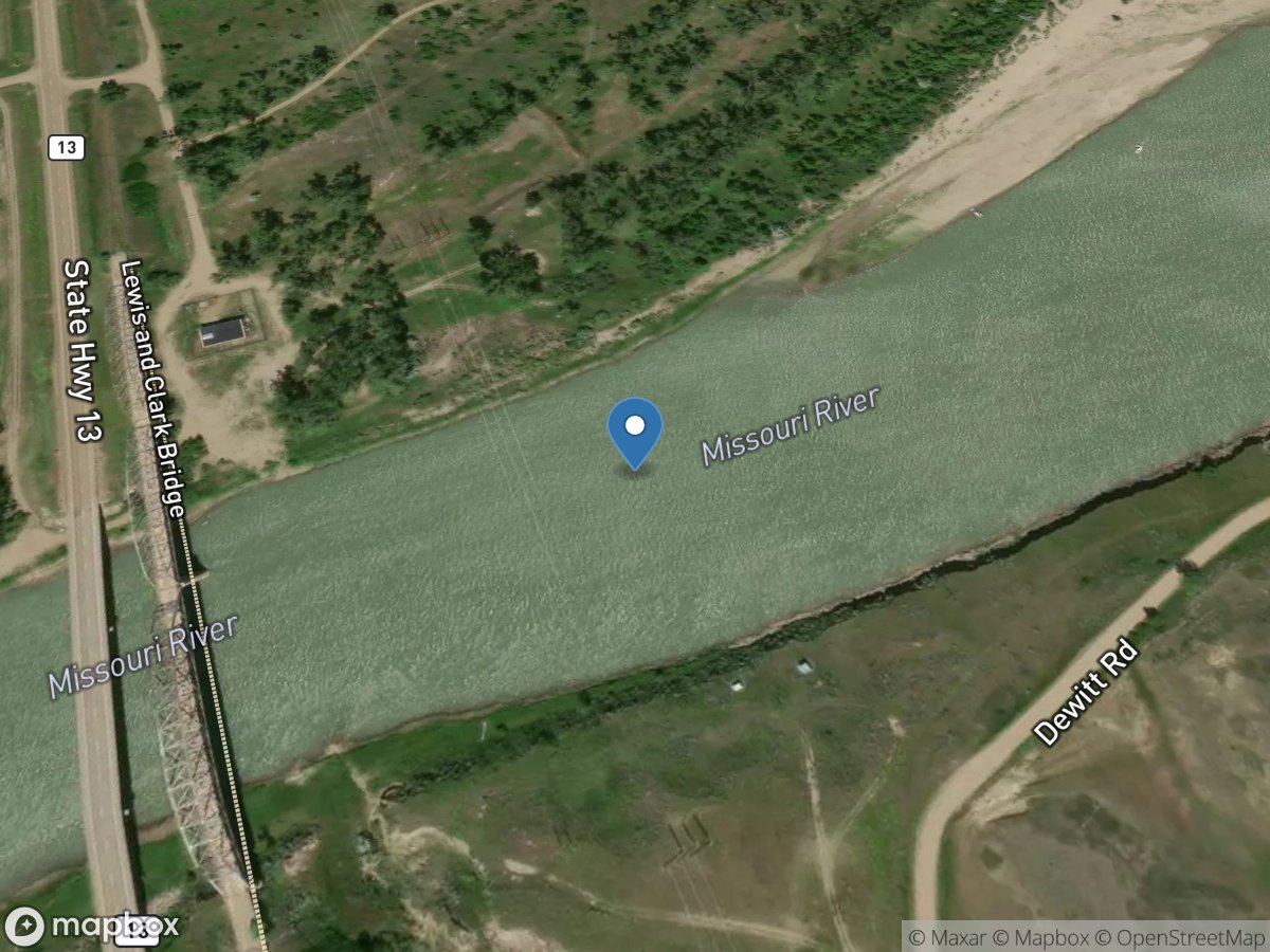 Missouri River near Wolf Point MT location