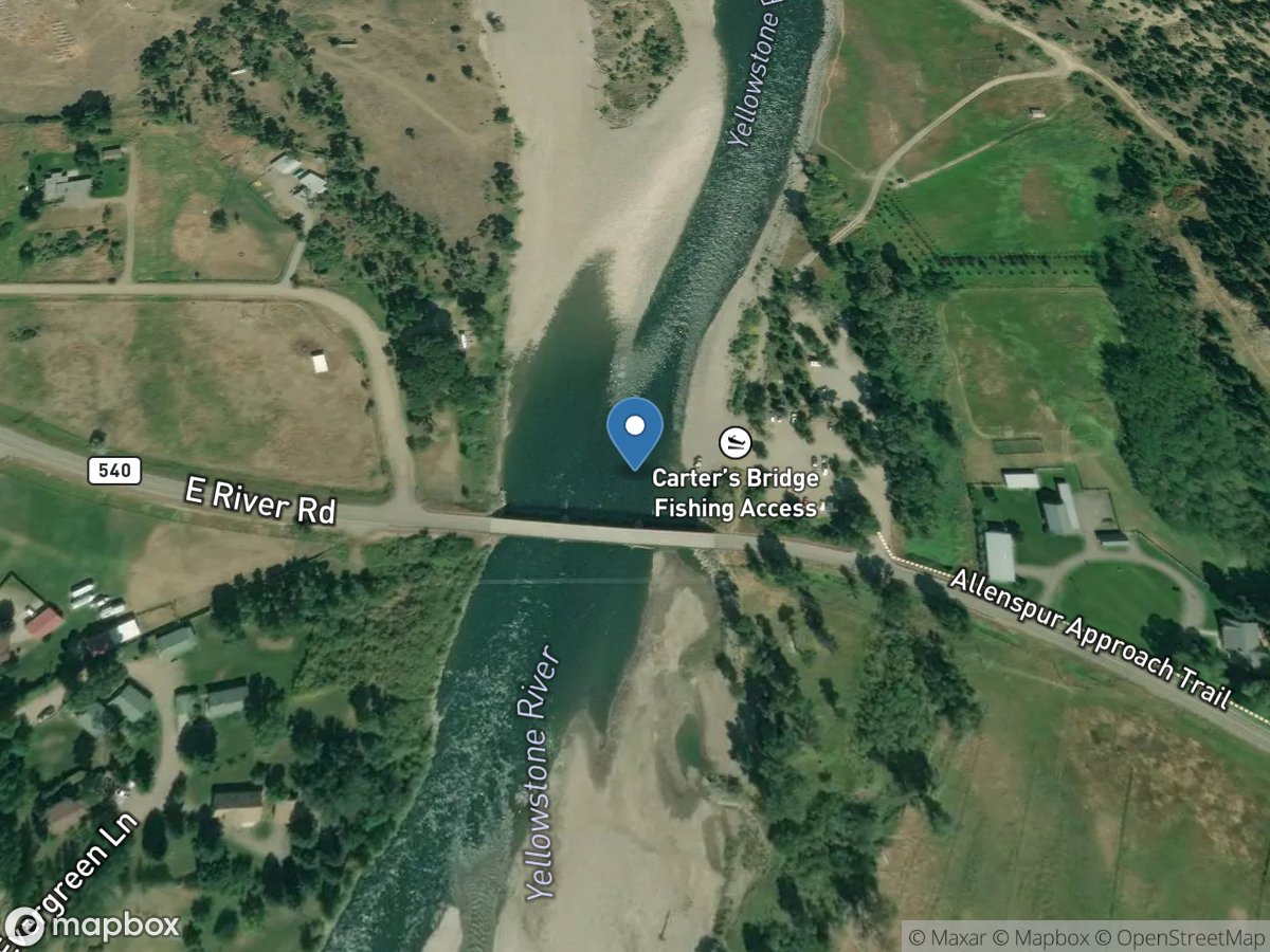 Yellowstone River near Livingston, MT location