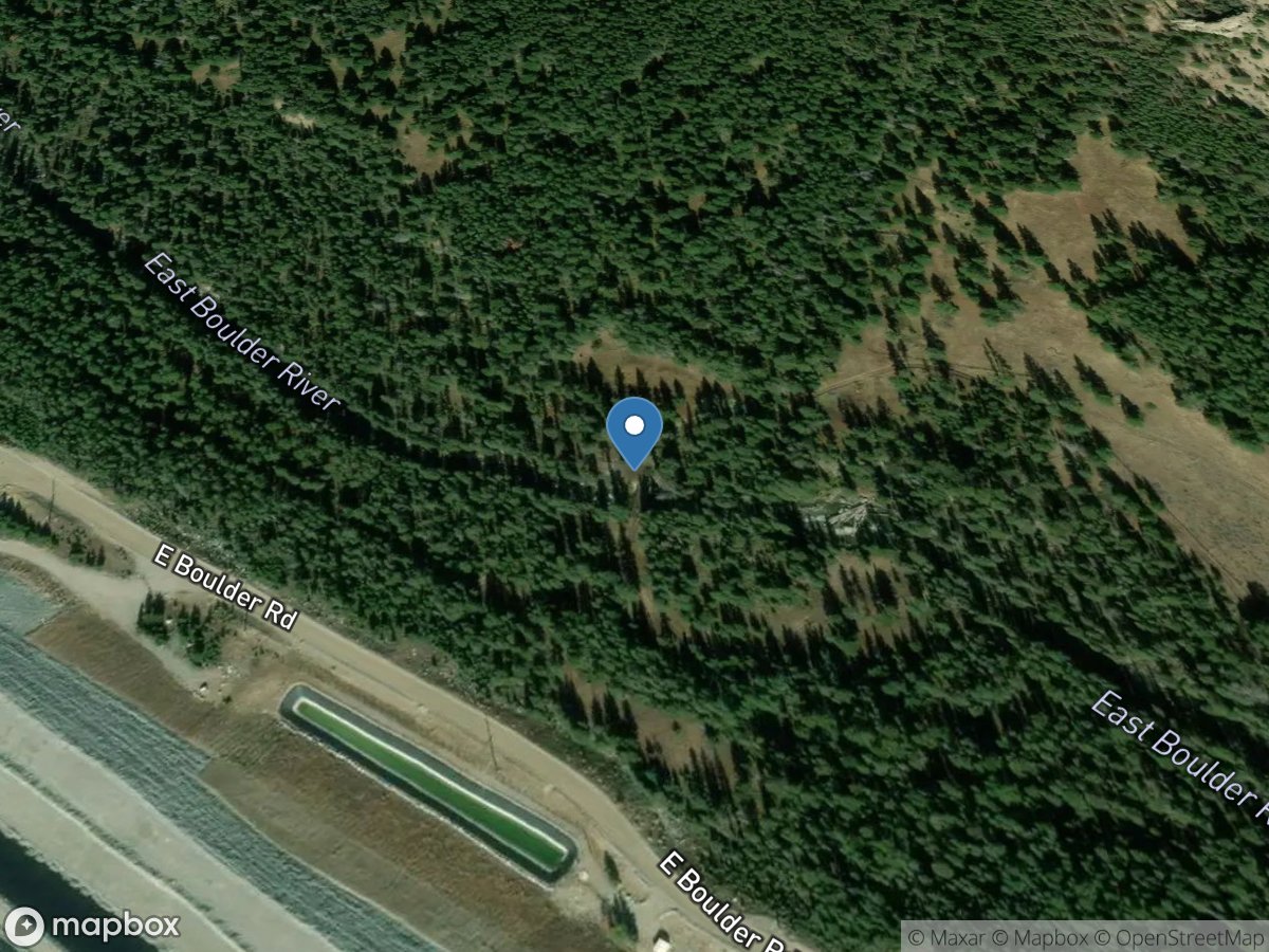 East Boulder River bl Dry Fork Creek near Mcleod, MT location