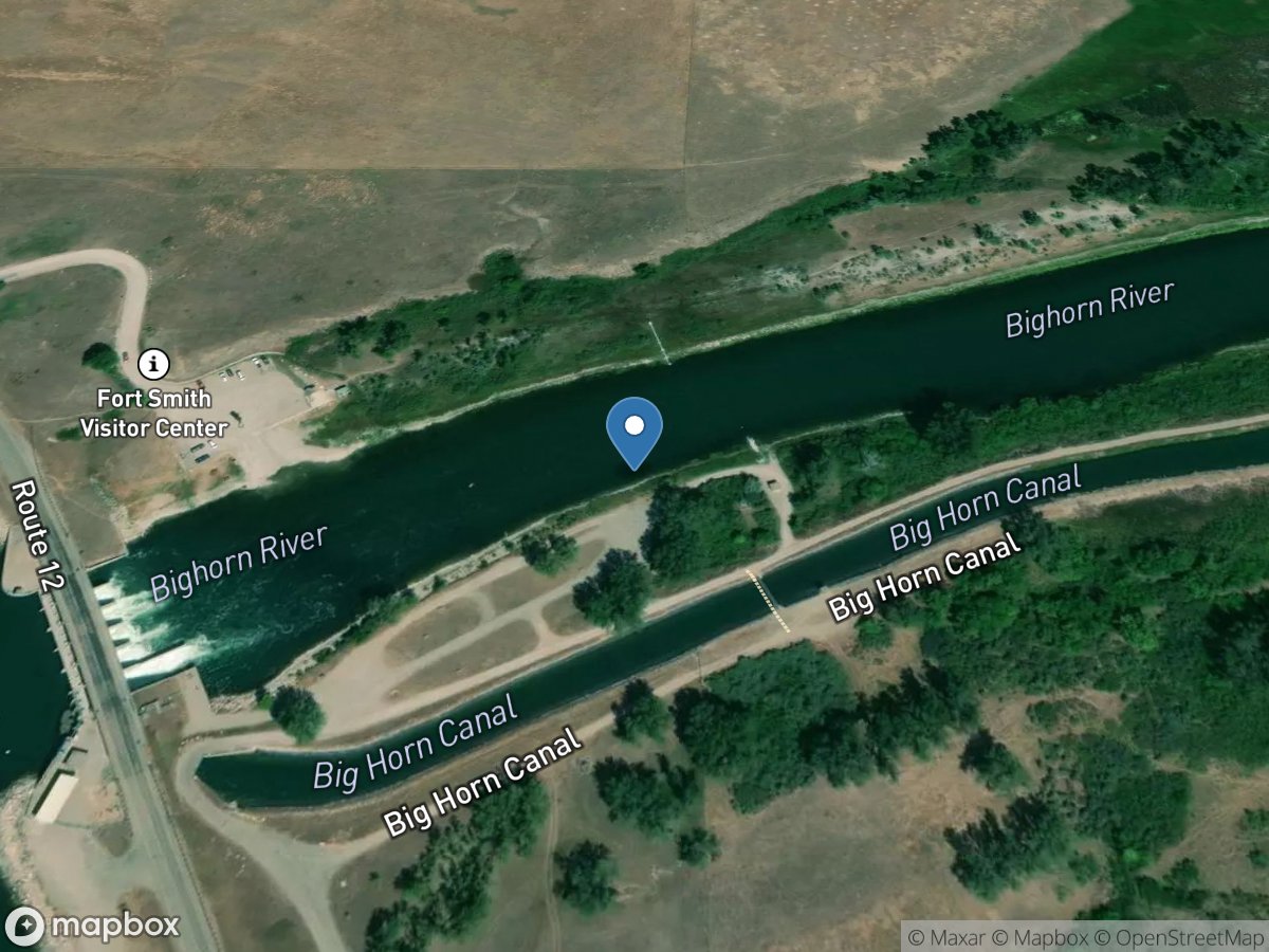 Bighorn River bl Yellowtail Afterbay Dam near St. Xavier location