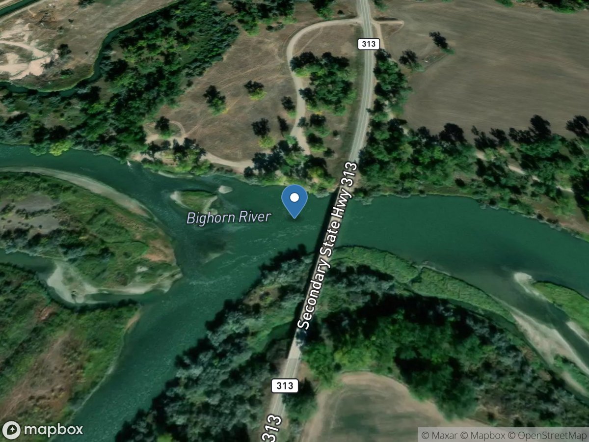 Bighorn River at Two Leggins Bridge, near Hardin location