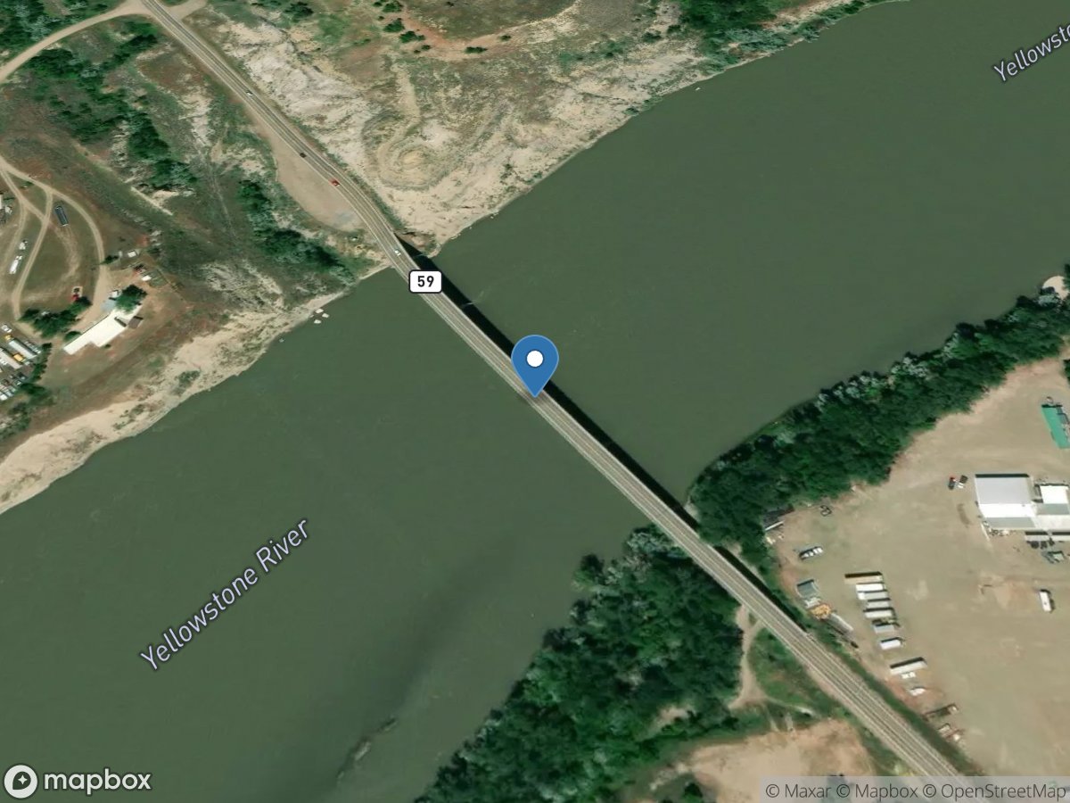 Yellowstone River at Miles City, MT location