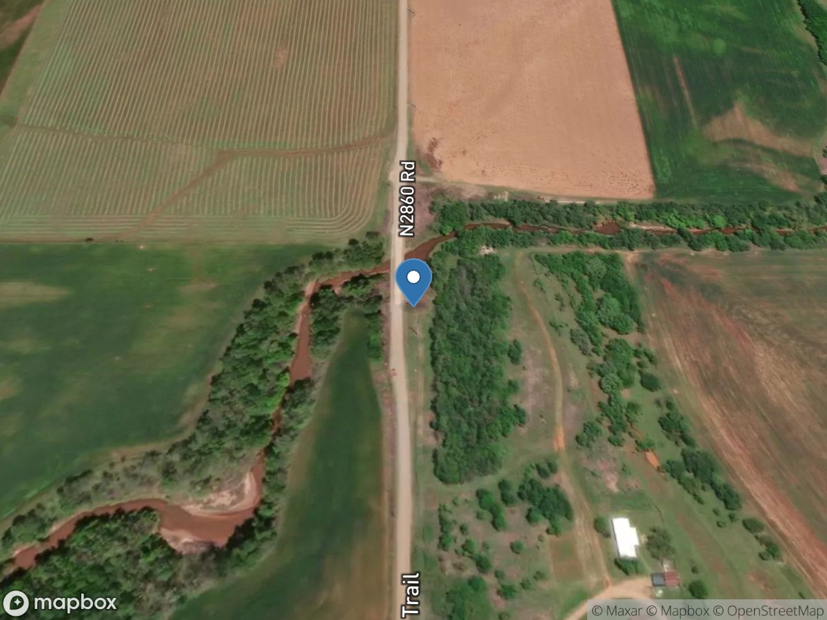 Little Washita River East of Ninnekah, OK location