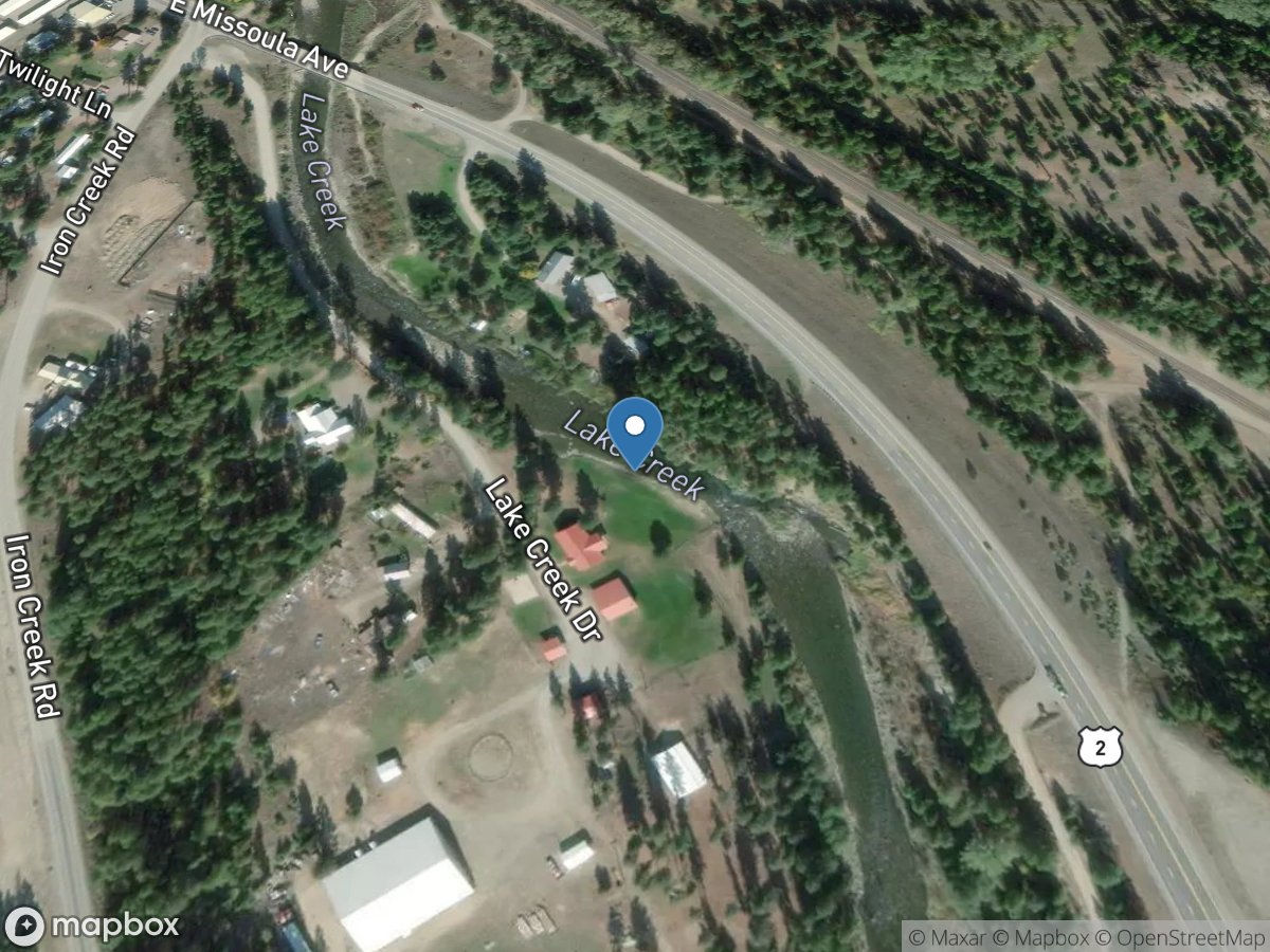 Lake Creek at Troy MT location