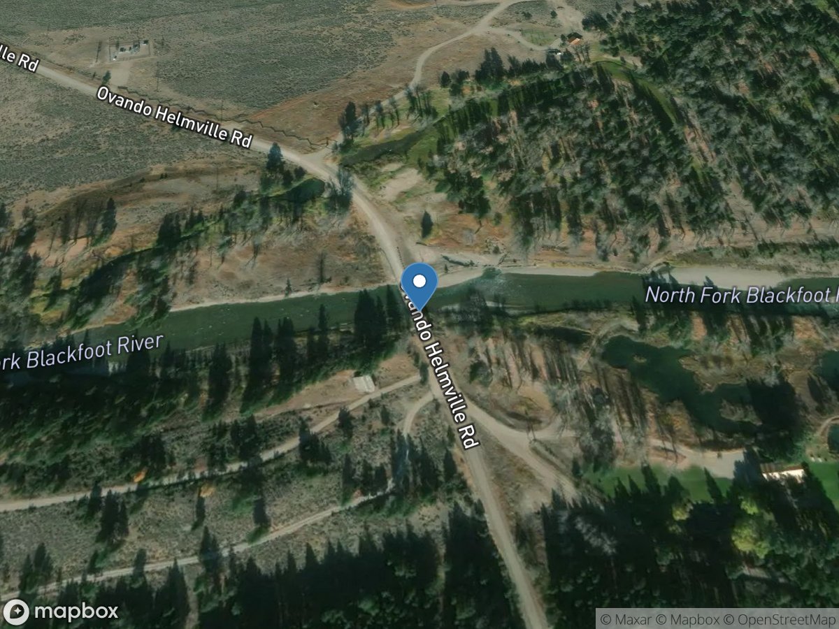 NF Blackfoot River ab Dry Gulch near Ovando MT location