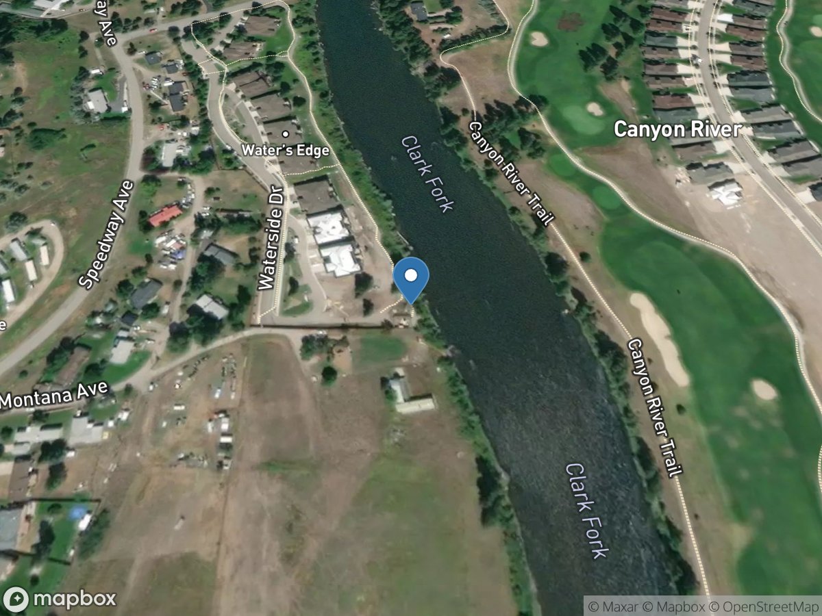 Clark Fork above Missoula MT location