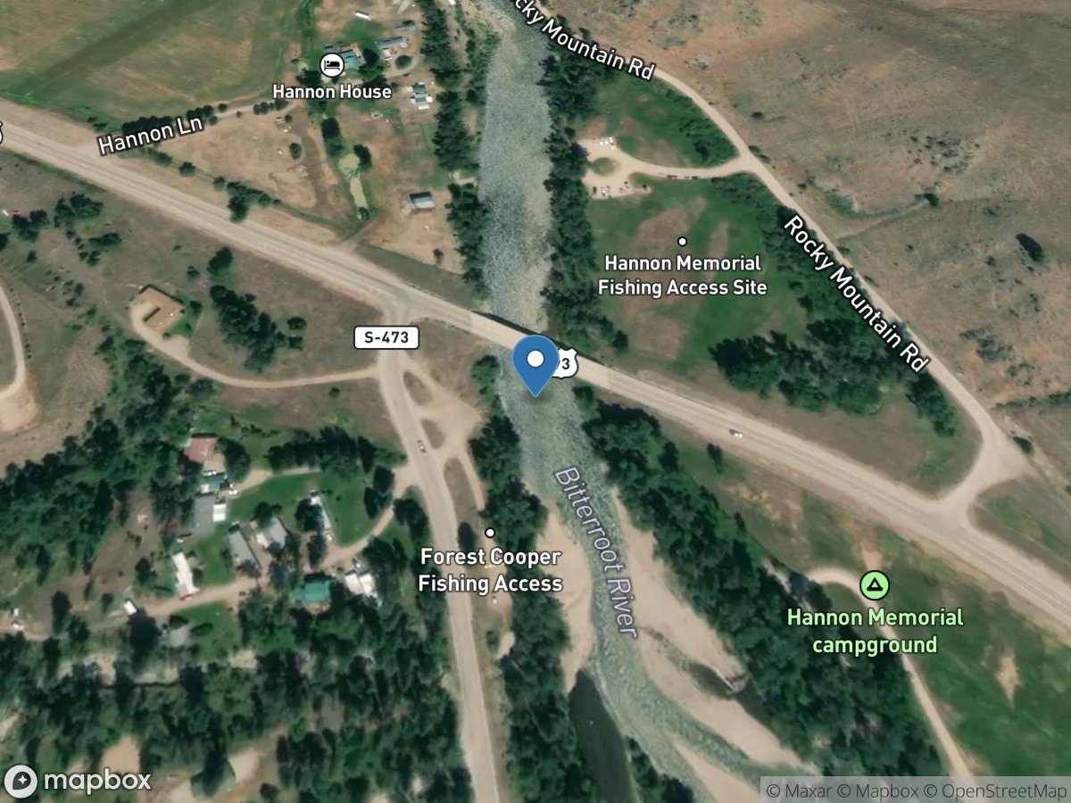 Bitterroot River near Darby MT location