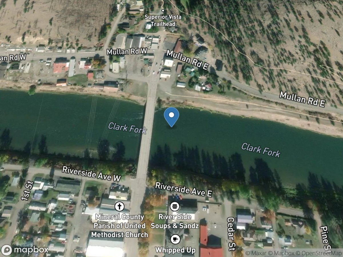 Clark Fork at Superior, MT location