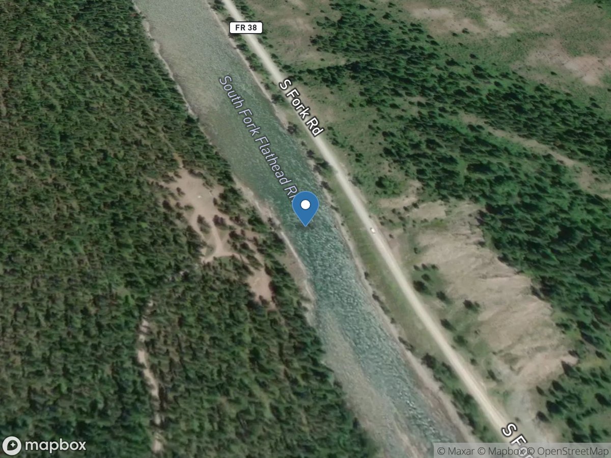 S F Flathead River ab Twin Creek near Hungry Horse MT location