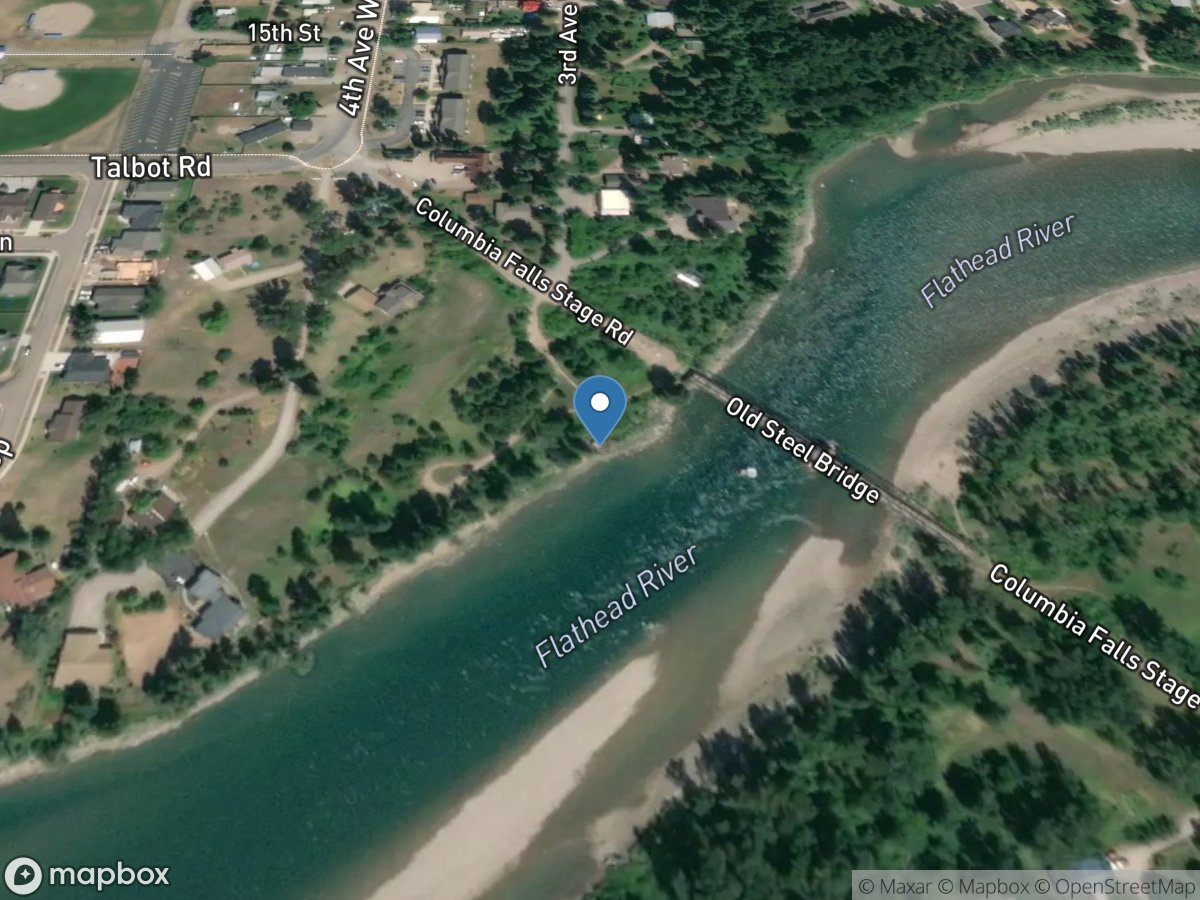 Flathead River at Columbia Falls MT location