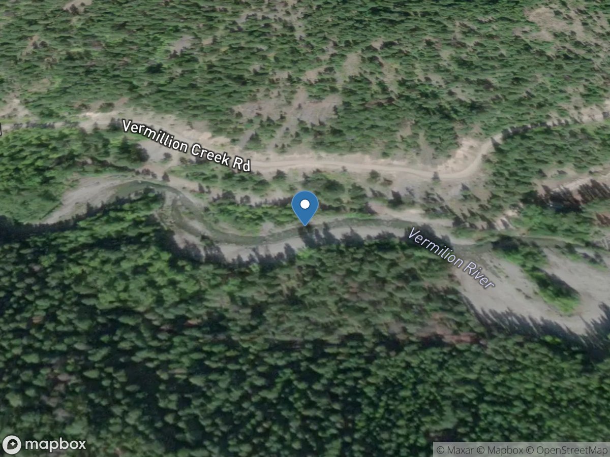 Vermilion River 400 ft bl Grouse Creek near Trout Creek, MT location