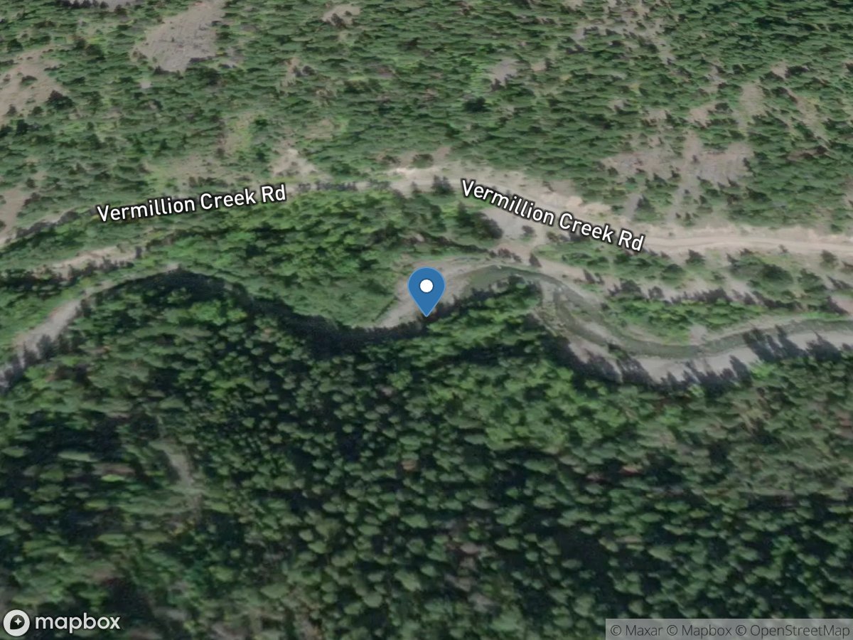 Vermilion River 1100 ft bl Grouse Creek near Trout Creek MT location