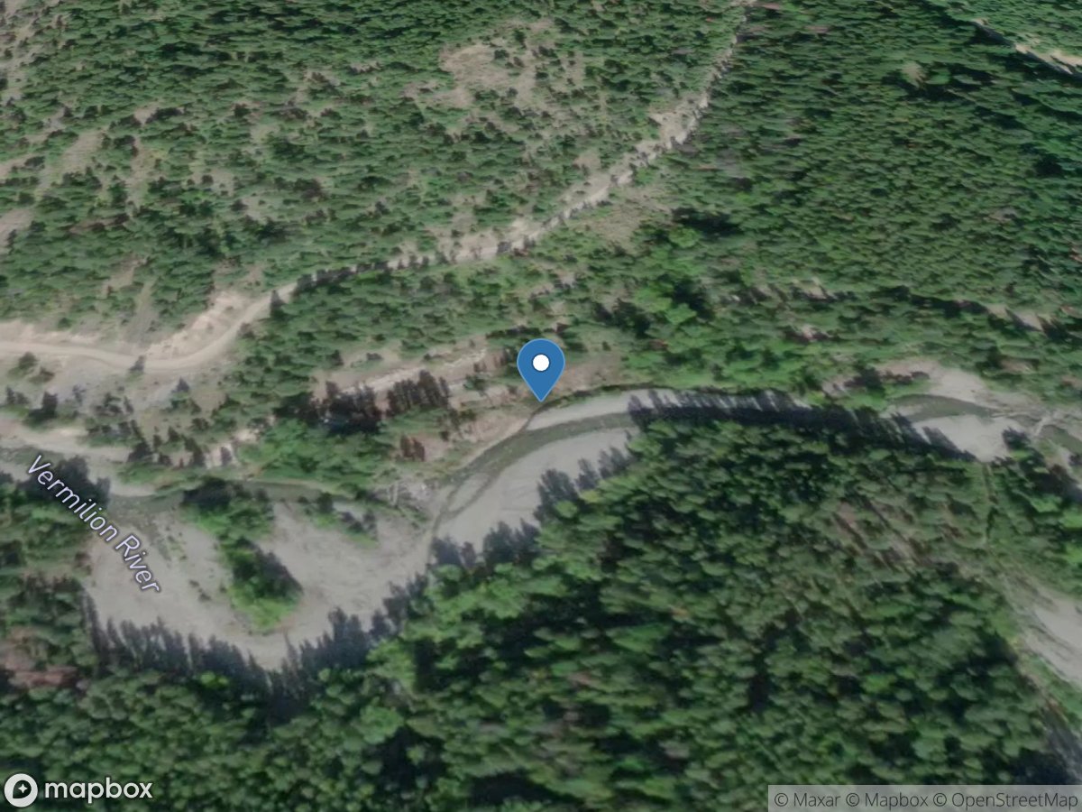 Sims Creek at mouth, near Trout Creek, MT location