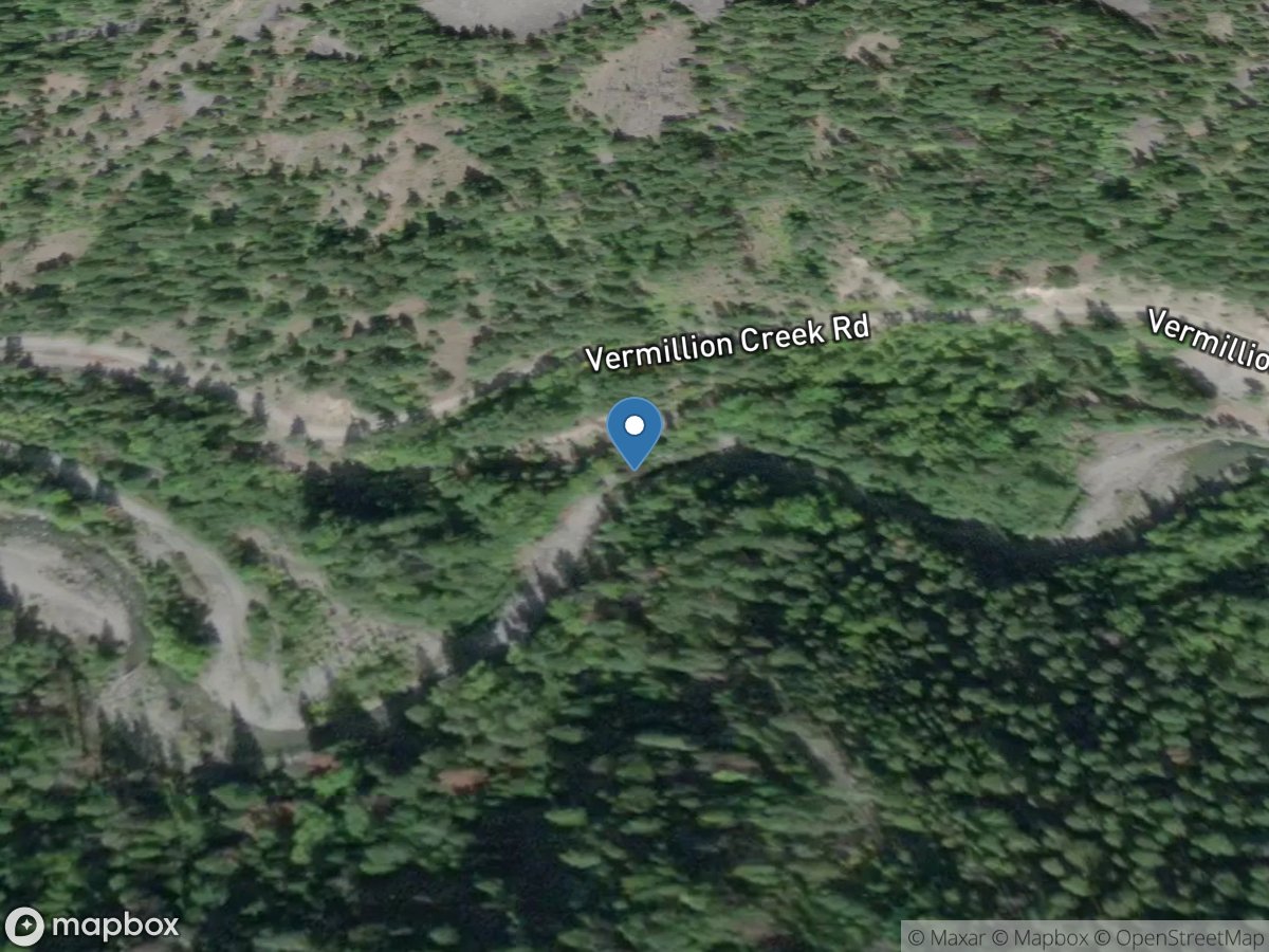 Vermilion River 1800 ft bl Grouse Creek near Trout Creek MT location