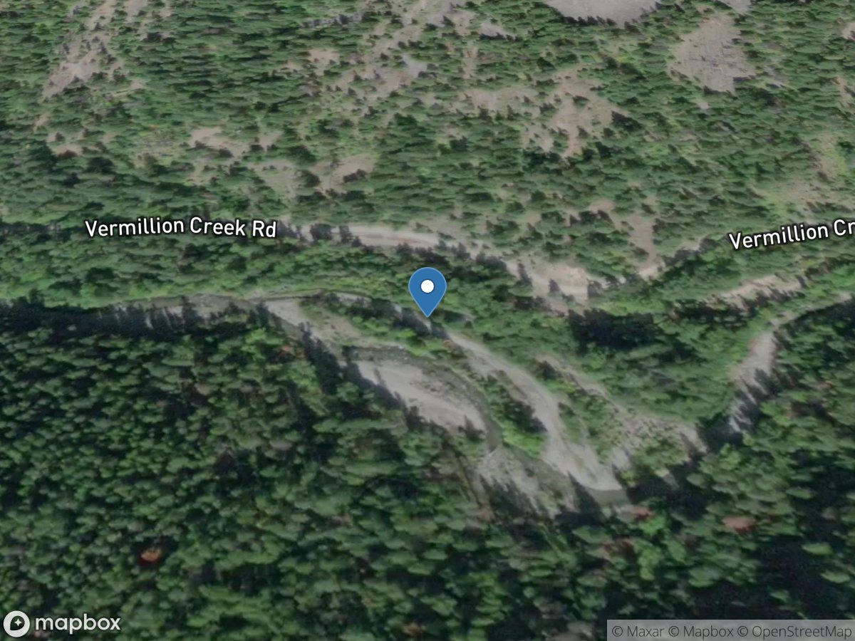 Vermilion R, North channel, 0.55 mi bl Grouse Cr, MT location