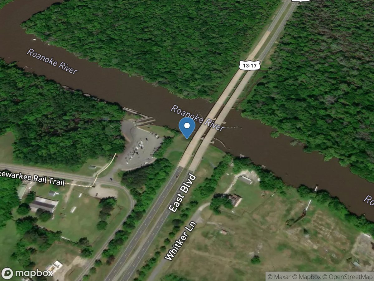 Roanoke River at Williamston, NC location