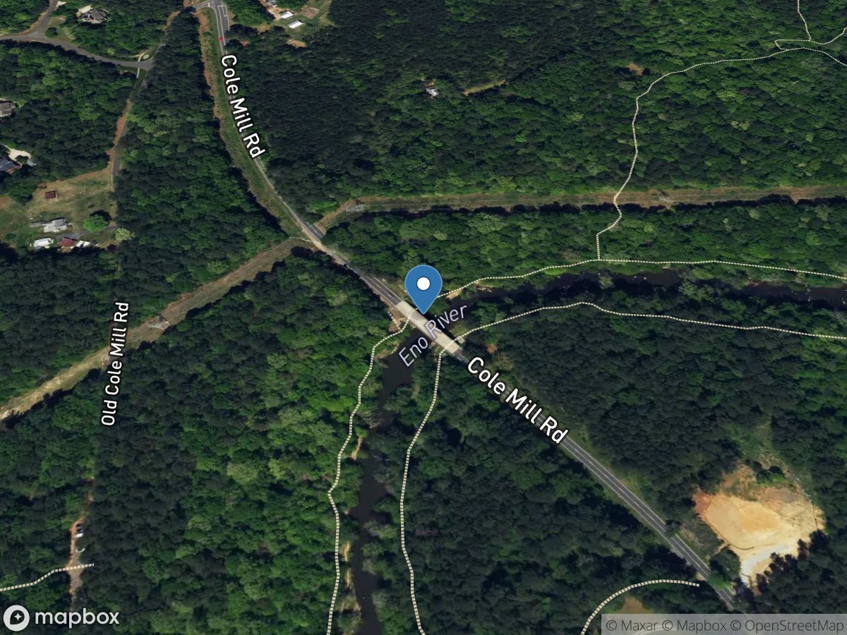 Eno River at Cole Mill Road near Huckleberry Spring location