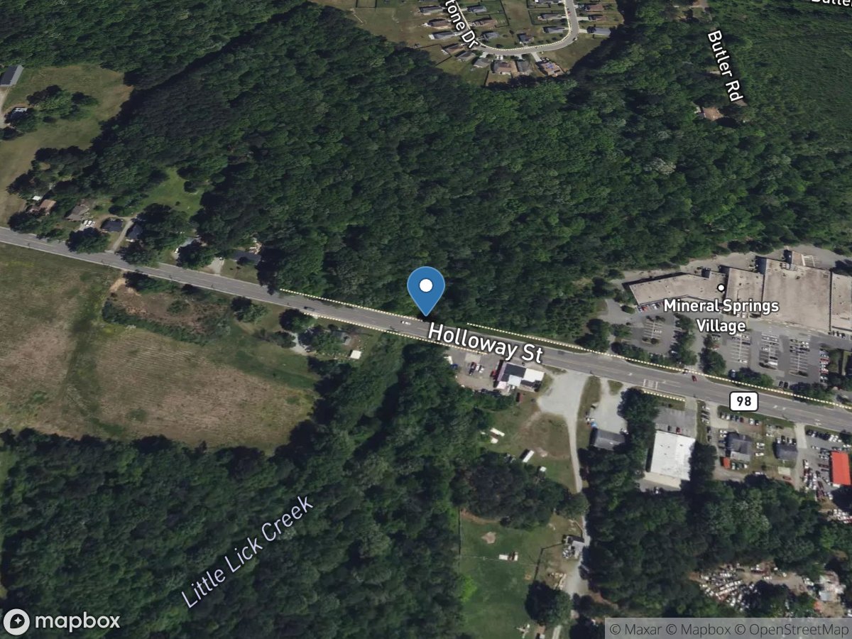 Little Lick Creek at NC Highway 98 at Oak Grove, NC location