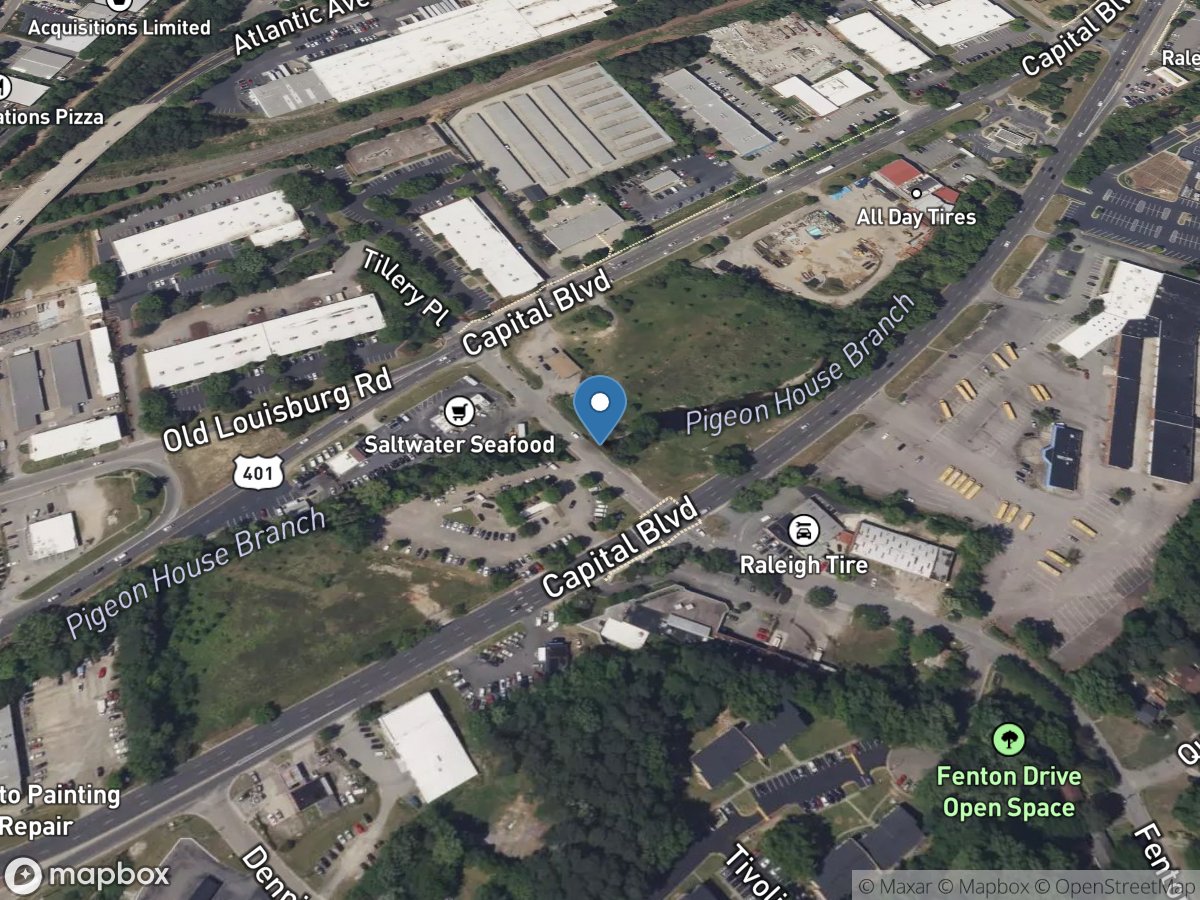 Pigeon House Creek at Fenton Street at Raleigh, NC location