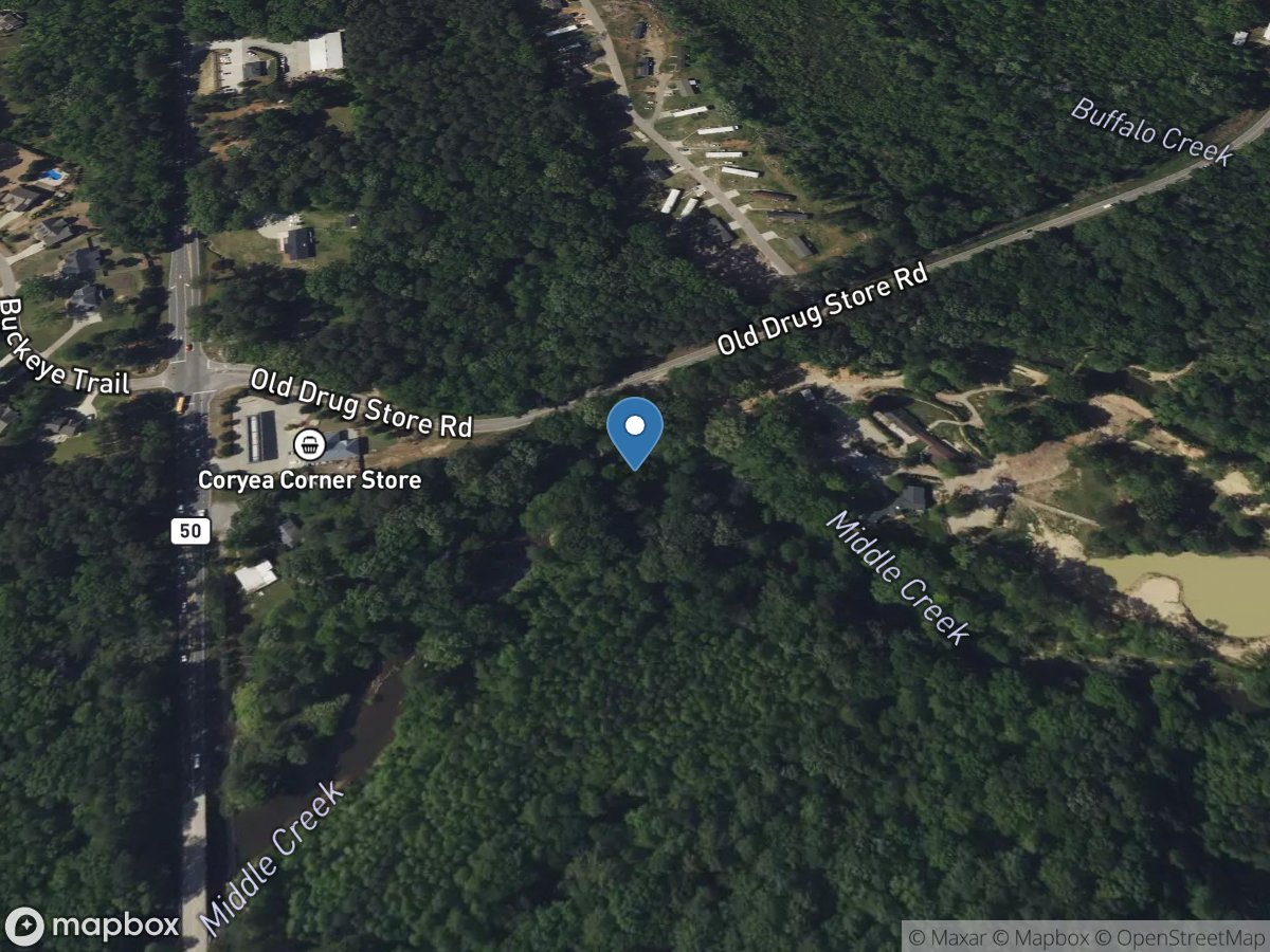 Middle Creek near Clayton, NC location