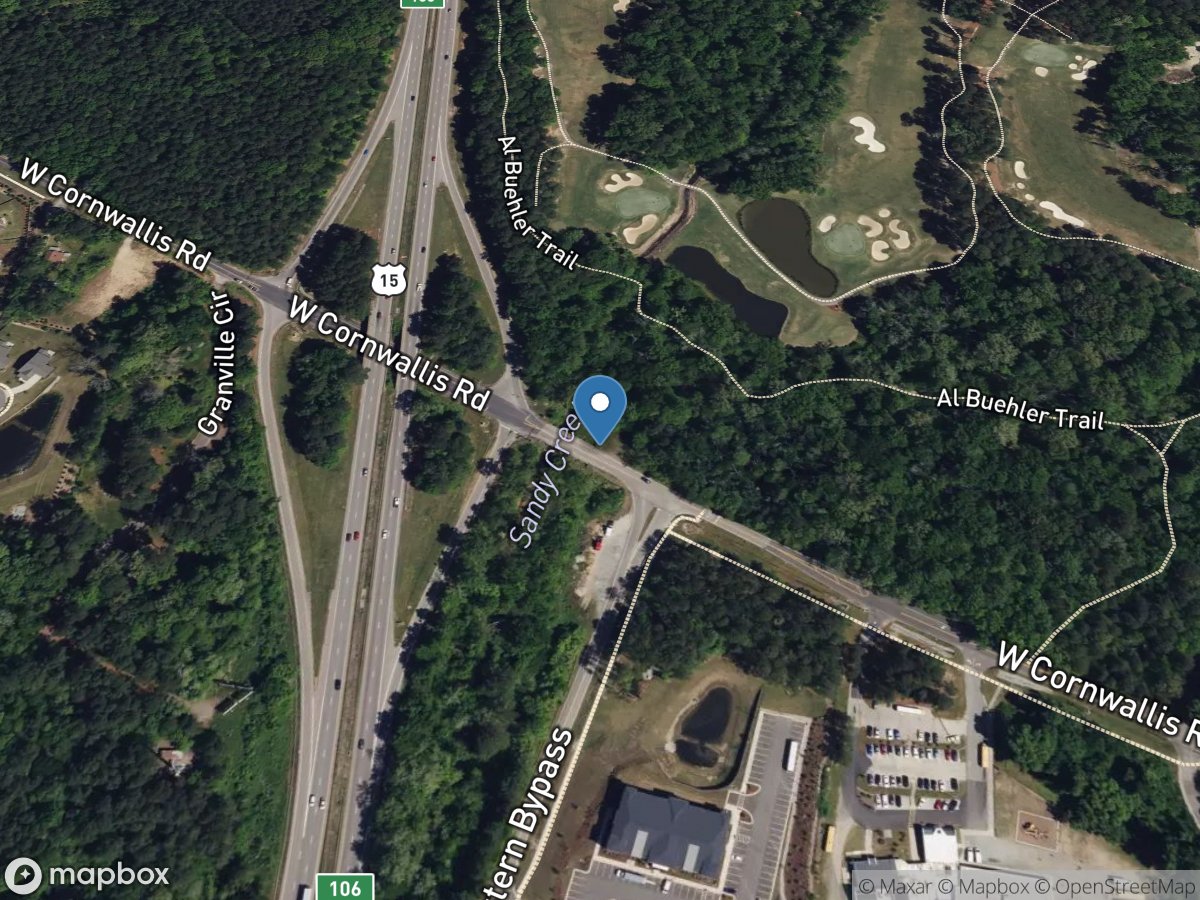 Sandy Creek at Cornwallis Road near Durham, NC location