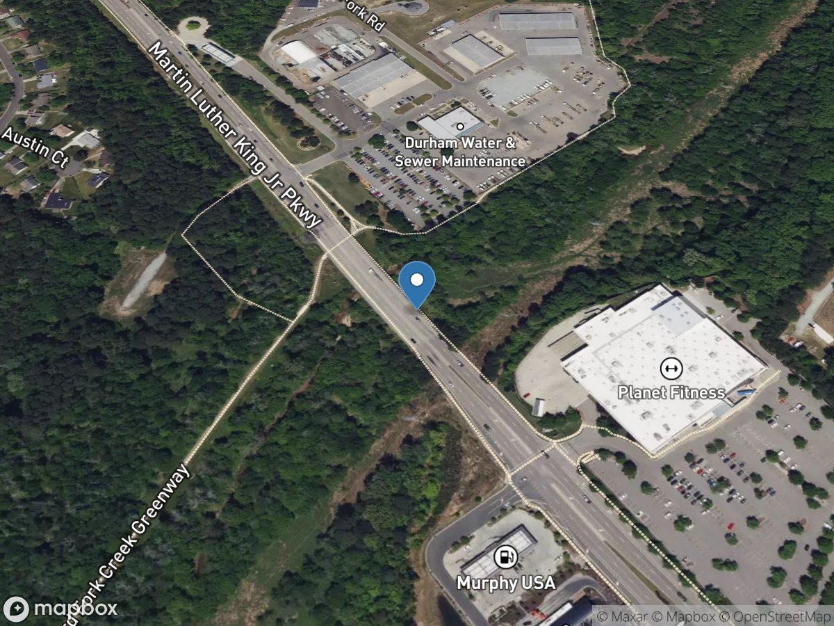 Third Fork Creek at M.l. King Parkway at Durham,NC location