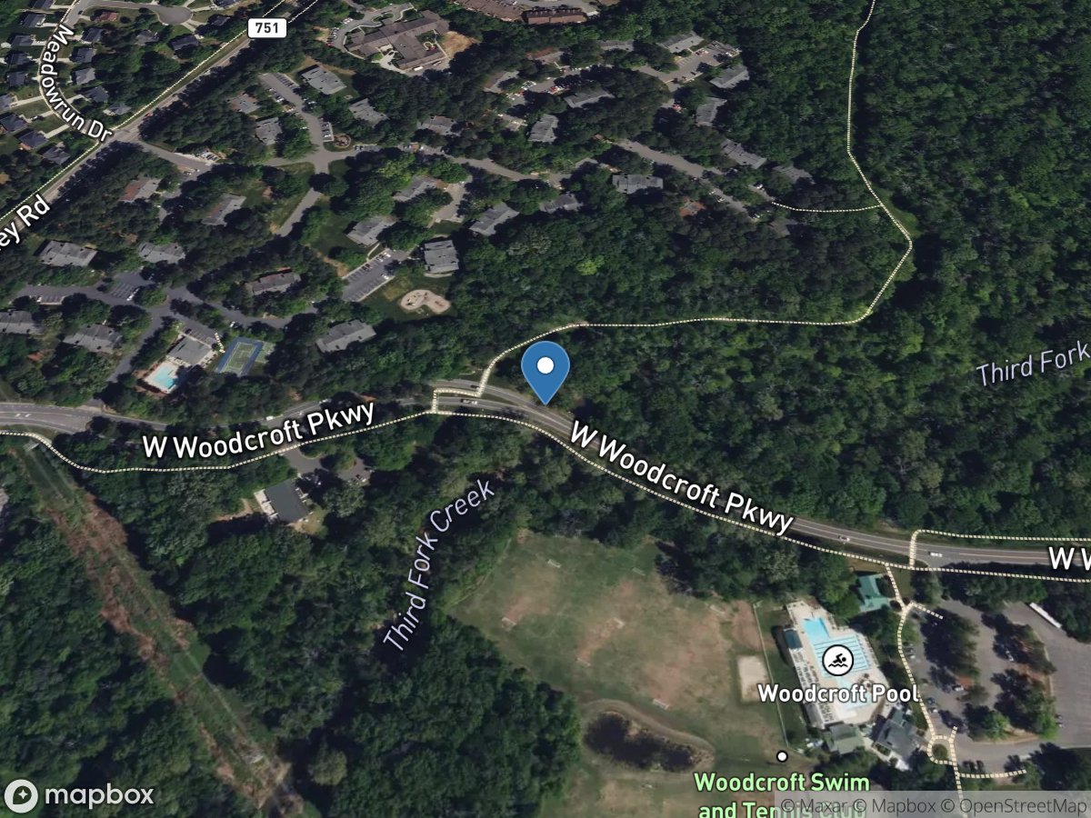 Third Fork Creek at Woodcroft Parkway near Blands, NC location