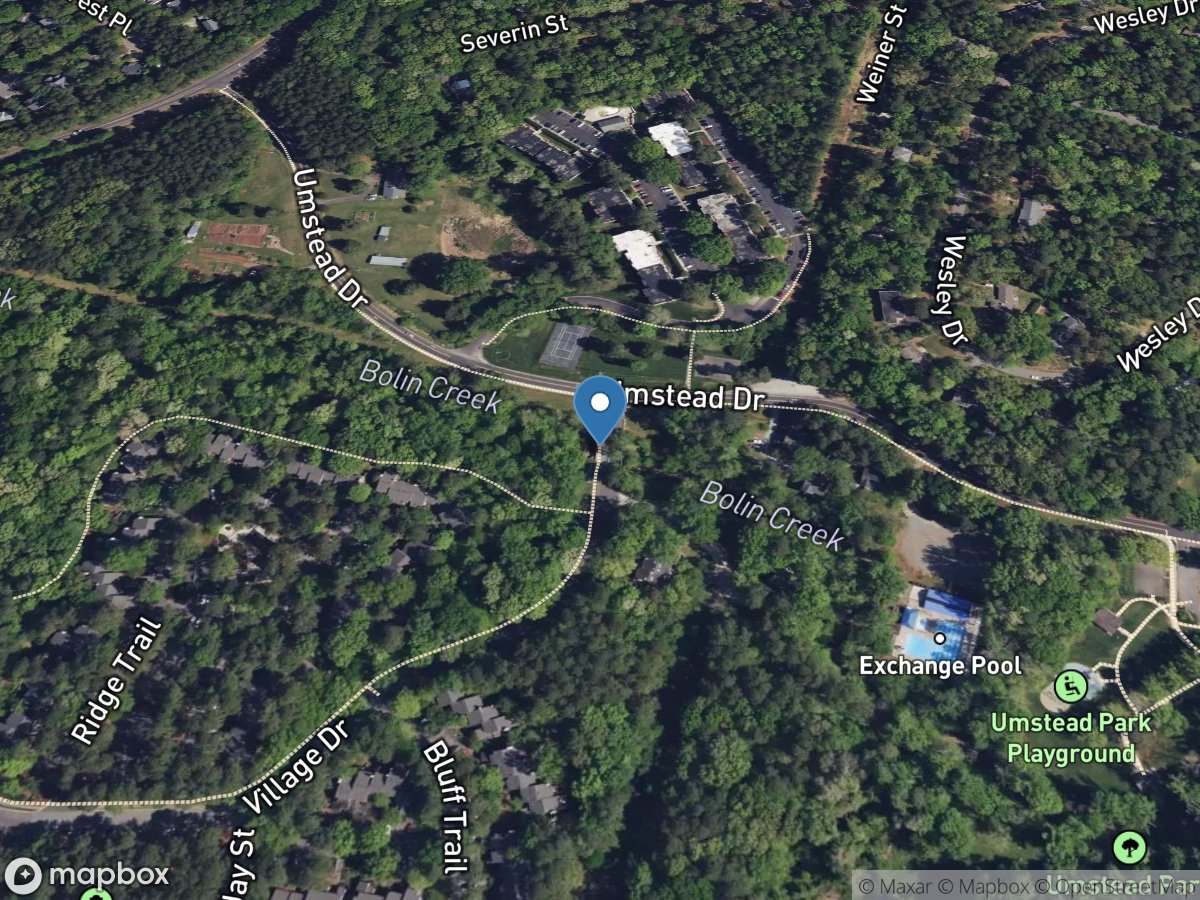 Bolin Creek at Village Drive at Chapel Hill, NC location