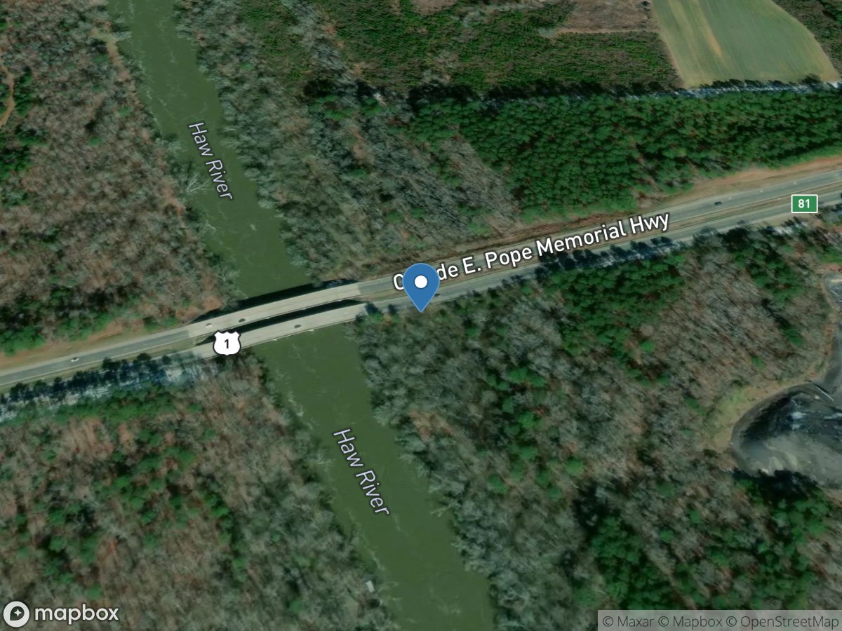 Haw River near Moncure, NC location