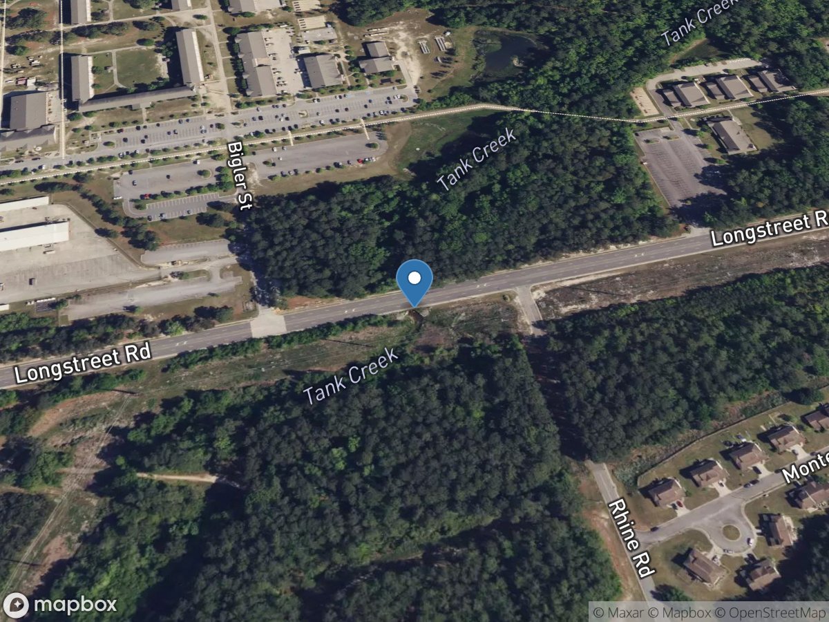 Tank Creek at Longstreet Road at Fort Bragg, NC location