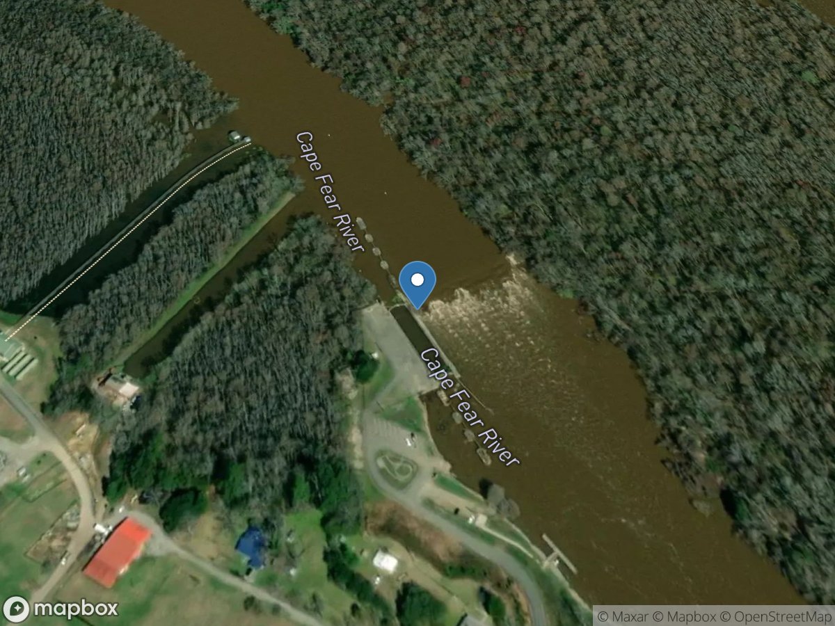 Cape Fear River at Lock 1 near Kelly, NC location