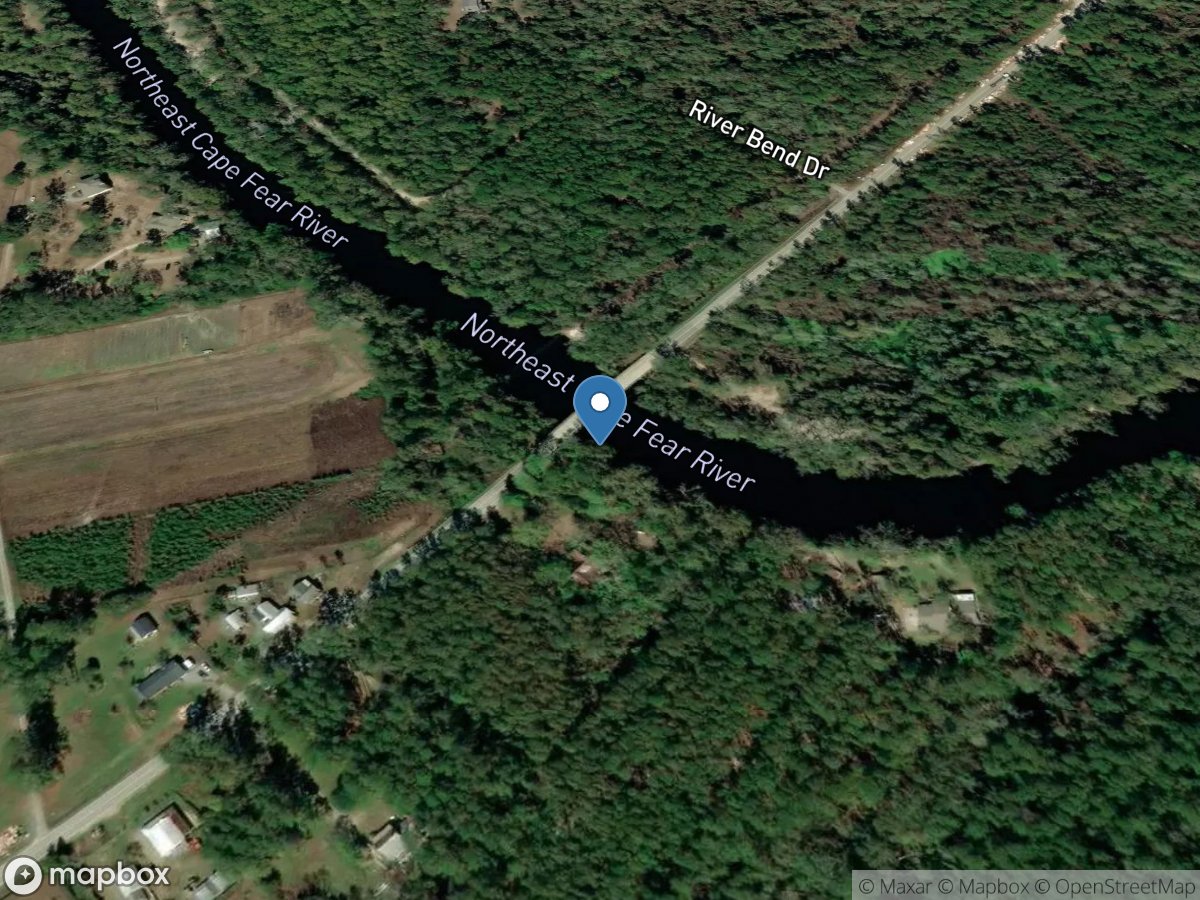 Northeast Cape Fear River near Burgaw, NC location