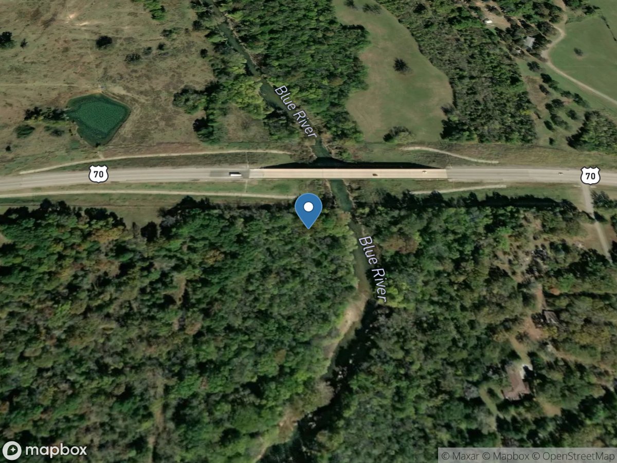 Blue River near Blue, OK location