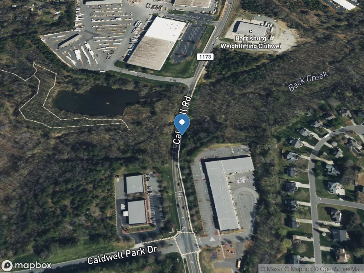 Back Creek at Sr1173 near Harrisburg, NC location