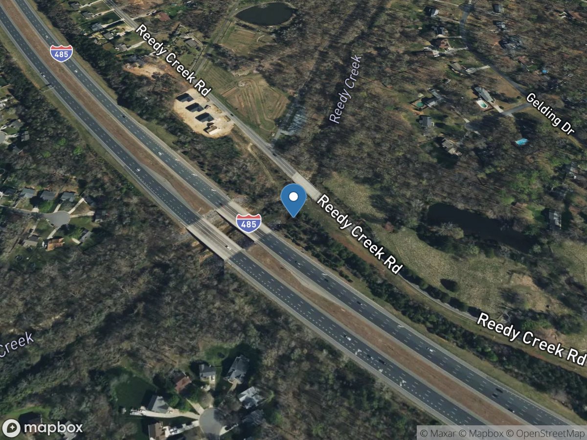 Reedy Creek below I-485 near Pine Ridge, NC location