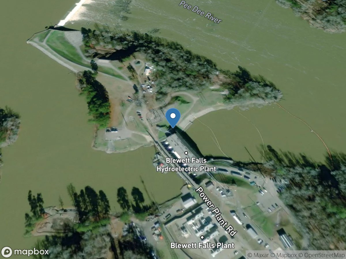 Pee Dee River below Powerhouse DAM near Pee Dee, NC location