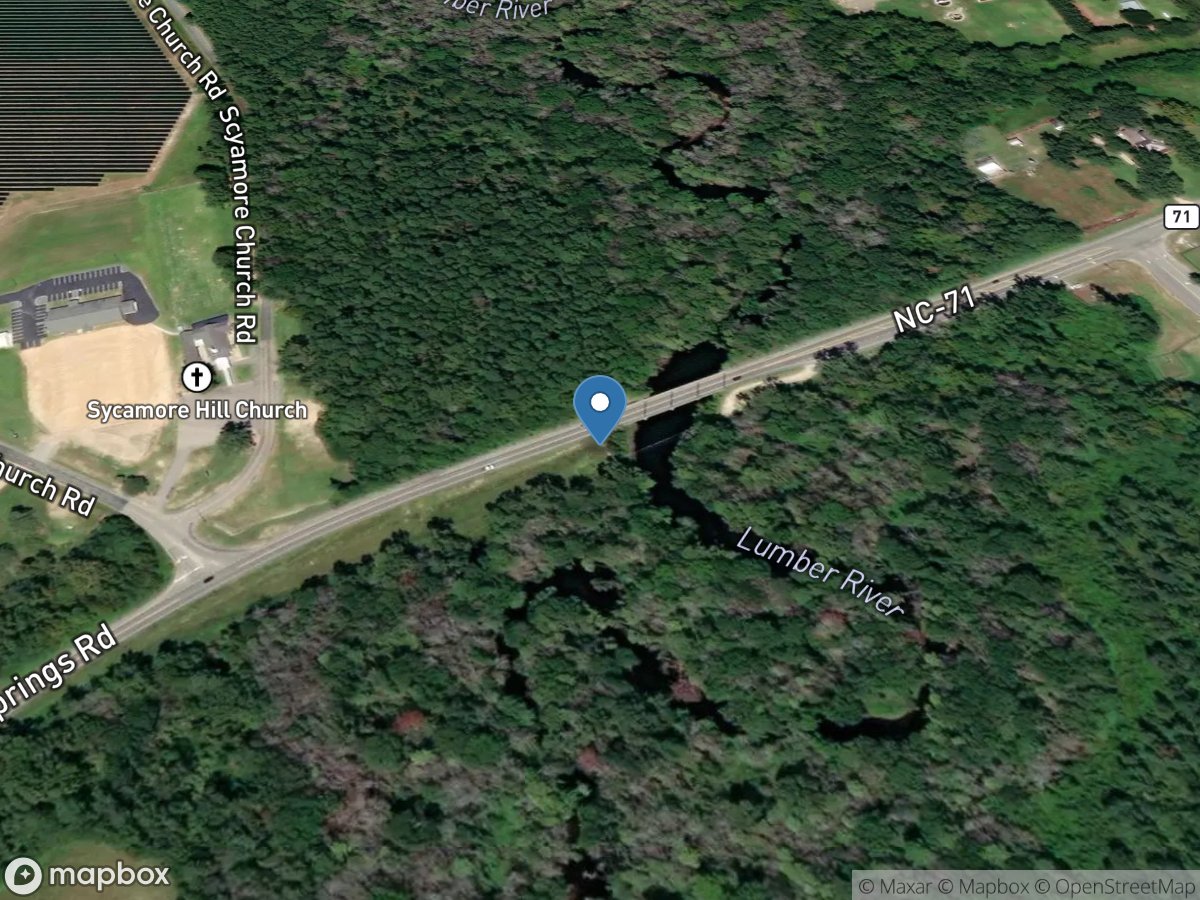 Lumber River near Maxton, NC location