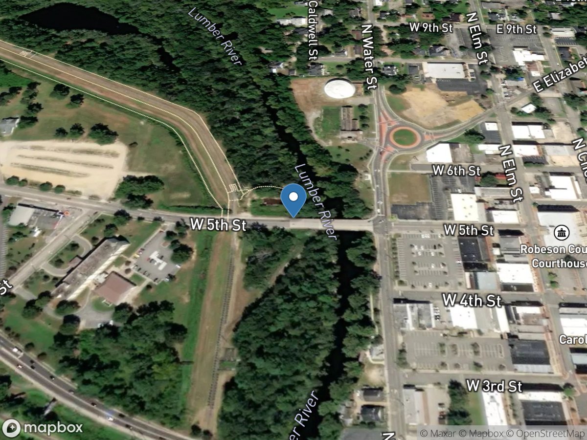 Lumber River at Lumberton, NC location